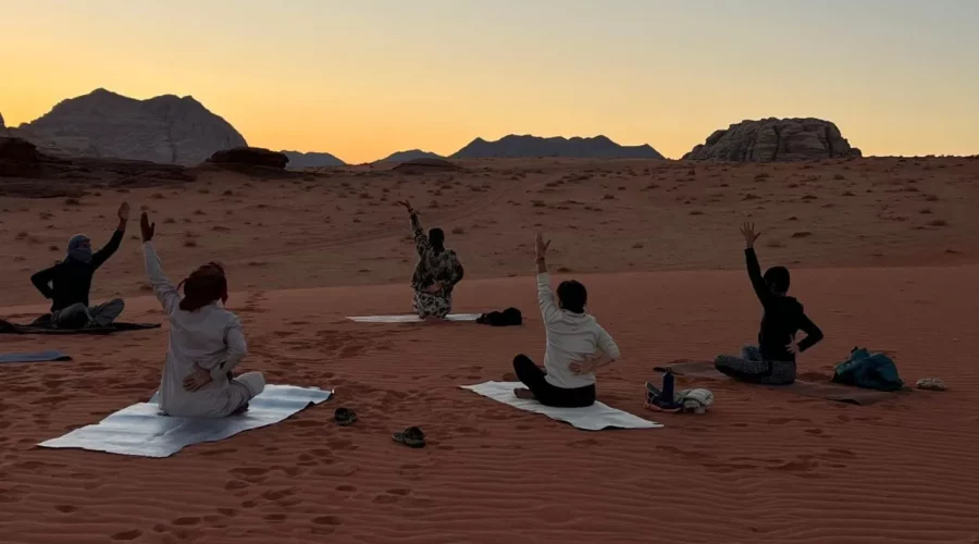 trek dans le désert en Jordanie